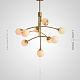 Серия дизайнерских люстр с шарообразными плафонами из натурального мрамора на изогнутых рейках Lampatron MAYLIN