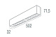 Подвесной светодиодный светильник 0, 5м 12Вт 34° Donolux DL18515S121W12.34.500BW
