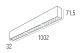 Подвесной светодиодный светильник 1м 18Вт 48° Donolux DL18515S121B18.48.1000WB
