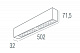 Подвесной светодиодный светильник 0, 5м 12Вт 34° Donolux DL18515S121B12.34.500BW