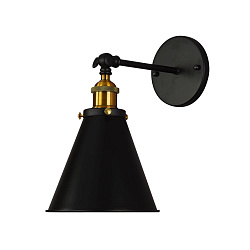 Настенный светильник Lumina Deco LDW B007-1 BK в стиле Лофт Индустриальный. Коллекция RUBI. Подходит для интерьера 