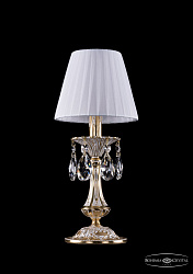 Настольная лампа декоративная Bohemia Ivele 1702L/1-30/GW/SH2-160 в стиле Классический. Коллекция 7001 Gold White. Подходит для интерьера Для гостиной 