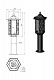 Русские фонари Гранд садовая розетка 60 см 170-40/brc-11