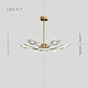 Серия светодиодных люстр на лучевом каркасе с рельефными плафонами эллиптической формы Lampatron SEVALDA CH