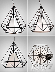 Светильник LED7 MOSCOW Kevin Reilly The diamond chandelier, D=38 см - Черный в стиле . Коллекция . Подходит для интерьера 
