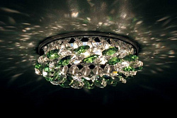 Встраиваемый светильник Donolux DL061.02.1/8 crystal/emerald в стиле Классический. Коллекция DL061.02. Подходит для интерьера Для гостиной 