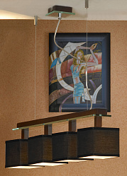 Подвесной светильник Lussole LSF-2573-04 в стиле Современный. Коллекция Montone. Подходит для интерьера Для гостиной 