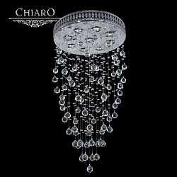 Каскадная люстра Chiaro 244010409 chr в стиле Хай-тек. Коллекция Каскад. Подходит для интерьера Для гостиной 