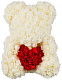 Декоративное изделие Lefard ''Медвежонок из роз с сердцем'' 40 см, белый, 192-510 в Волгограде