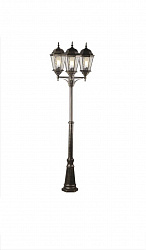 Фонарный столб Arte Lamp A1207PA-3BN в стиле Замковый. Коллекция Genova. Подходит для интерьера 
