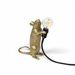 Настольная лампа Seletti 15070 GLD в стиле Современный. Коллекция Mouse. Подходит для интерьера 