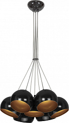 Подвесная люстра Nowodvorski 6588 в стиле Хай-тек. Коллекция Ball Black-Gold. Подходит для интерьера Для спальни 