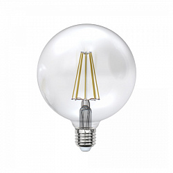 Лампа светодиодная Uniel LED-G125-10W/WW/E27/CL PLS02WH в стиле . Коллекция Sky. Подходит для интерьера 