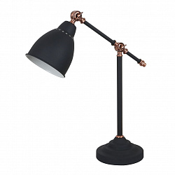 Настольная лампа офисная Arte Lamp A2054LT-1BK в стиле Лофт. Коллекция Braccio Black. Подходит для интерьера Для офиса 