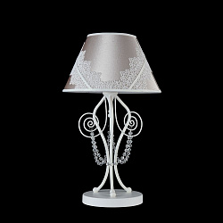 Настольная лампа декоративная Maytoni ARM042-11-W в стиле Прованс. Коллекция Lucy. Подходит для интерьера Для спальни 