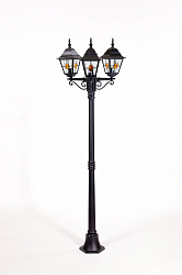 Уличный наземный светильник Oasis Light 79908М B lgY Bl в стиле Классический. Коллекция QUADRO M LEAD GLASS. Подходит для интерьера 