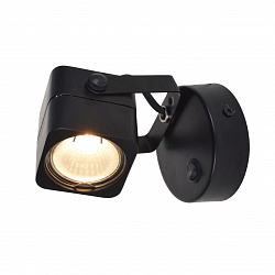Бра Arte Lamp A1314AP-1BK в стиле Современный. Коллекция Lente Black. Подходит для интерьера Для магазина 