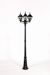 Уличный наземный светильник Oasis Light 79909М B lgG Bl в стиле Классический. Коллекция QUADRO M LEAD GLASS. Подходит для интерьера 