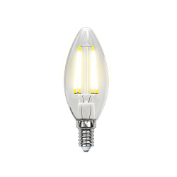 Лампа светодиодная Uniel LED-C35-6W/WW/E14/CL PLS02WH в стиле . Коллекция Sky. Подходит для интерьера 