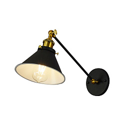 Настенный светильник Lumina Deco LDW B016-1 BK в стиле Лофт Индустриальный. Коллекция GUBI. Подходит для интерьера 