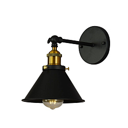 Настенный светильник Lumina Deco LDW B005-1 BK в стиле Лофт Индустриальный. Коллекция GUBI. Подходит для интерьера 