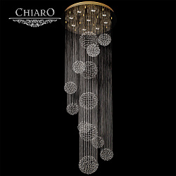 Каскадная люстра Chiaro 384012409 в стиле Арт-деко. Коллекция Каскад. Подходит для интерьера Для гостиной 