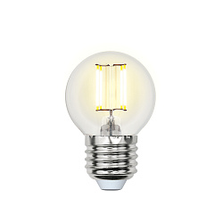 Лампа светодиодная Uniel LED-G45-6W/WW/E27/CL PLS02WH в стиле . Коллекция Sky. Подходит для интерьера 