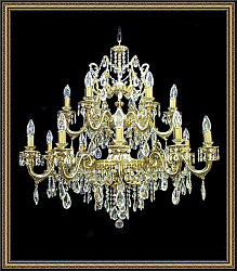 Большая люстра Эпицентр Флоренция/золото НСБ21-18х60-182 в стиле . Коллекция Флоренция. Подходит для интерьера 