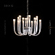 Серия дизайнерских люстр со стеклянными выгнутыми плафонами вытянутой цилиндрической формы Lampatron CONCORD