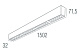 Подвесной светодиодный светильник 1, 5м 24Вт 34° Donolux DL18515S121W24.34.1500WB