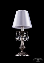 Настольная лампа декоративная Bohemia Ivele 1702L/1-30/NB/SH21-160 в стиле Классический. Коллекция 7001 Nickel White. Подходит для интерьера Для гостиной 