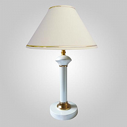 Настольная лампа декоративная Eurosvet 60019/1 глянцевый белый в стиле Классический. Коллекция Lorenzo. Подходит для интерьера Для гостиной 