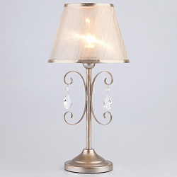 Настольная лампа Eurosvet 01051/1 серебро в стиле Модерн. Коллекция Liona. Подходит для интерьера Для гостиной 