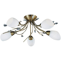 Потолочная люстра Arte Lamp A2766PL-5AB в стиле Современный. Коллекция Gardenia. Подходит для интерьера Для спальни 