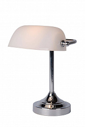 Настольная лампа офисная Lucide 17504/01/11 в стиле Классический. Коллекция Banker. Подходит для интерьера Для офиса 