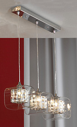 Подвесной светильник Lussole LSC-8006-03 в стиле Хай-тек. Коллекция Sorso. Подходит для интерьера Для гостиной 