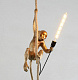 Seletti Monkey Gold Lamp Ceiling Светильник Обезьяна с Лампой MS40005
