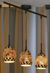 Подвесной светильник Lussole LSQ-6506-03 в стиле Современный. Коллекция Ostuni. Подходит для интерьера Для кухни 