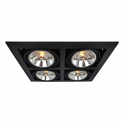 Встраиваемый светильник Arte Lamp A5935PL-4BK в стиле Современный. Коллекция Cardani Black. Подходит для интерьера Для магазина 