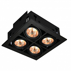 Встраиваемый светильник Arte Lamp A5930PL-4BK в стиле Современный. Коллекция Cardani Black. Подходит для интерьера Для магазина 