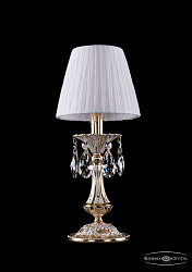 Настольная лампа декоративная Bohemia Ivele 1702L/1-30/GW/SH32-160 в стиле Классический. Коллекция 7001 Gold White. Подходит для интерьера Для гостиной 
