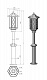 Русские фонари Гранд столб прямой 1 м 170-41/brc-11